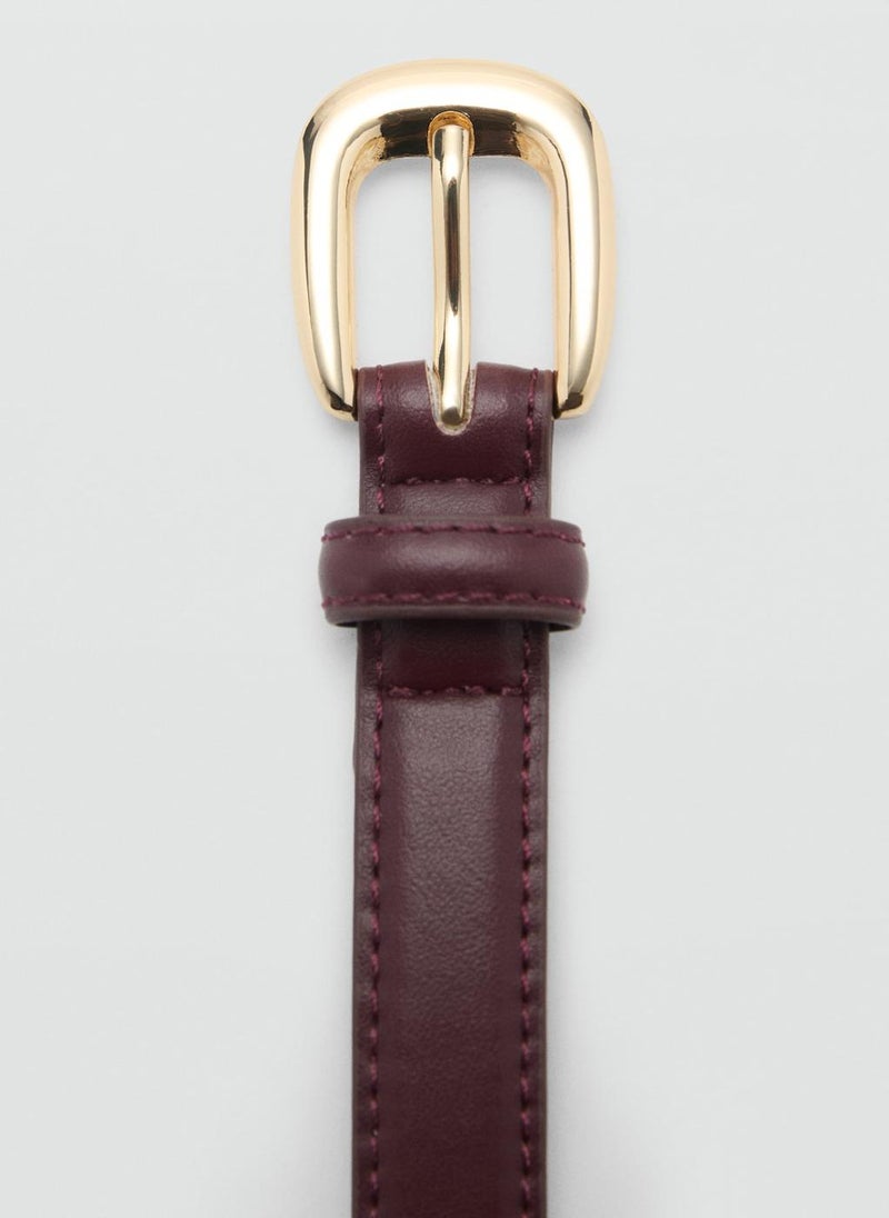 Skinny Leather-Effect Belt