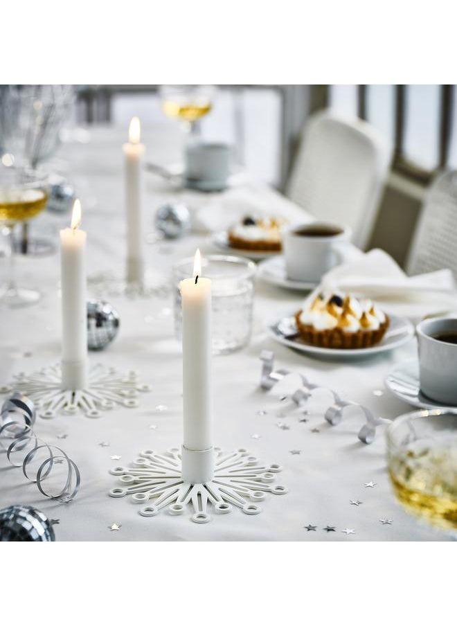 Candlestick, white, 3 cm