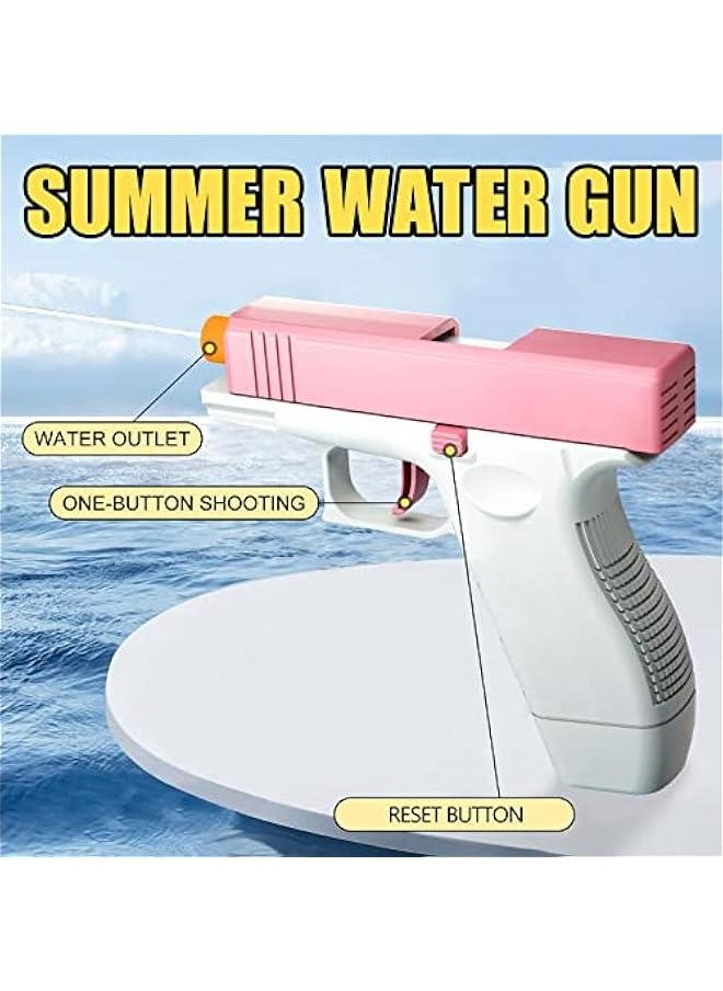 2 Pack Kids Squirt Guns - 100CC Water Blaster Soaker Pistol Toys for Boys Girls Toddlers, Ideal Summer Gifts for Swimming Pool Beach Outdoor Toys (Blue Pink)