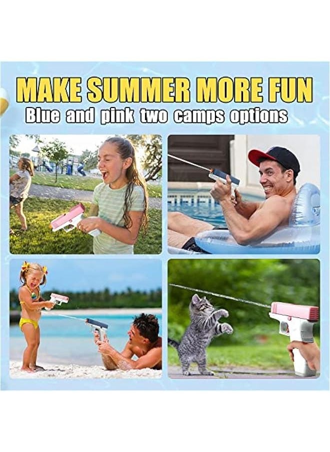 2 Pack Kids Squirt Guns - 100CC Water Blaster Soaker Pistol Toys for Boys Girls Toddlers, Ideal Summer Gifts for Swimming Pool Beach Outdoor Toys (Blue Pink)