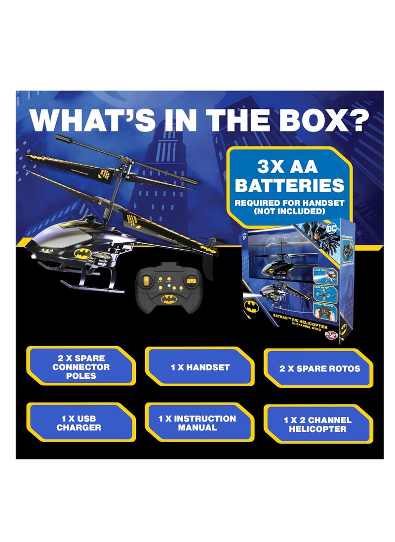DC Batman RC Helicopter 2X Channel Gyro
