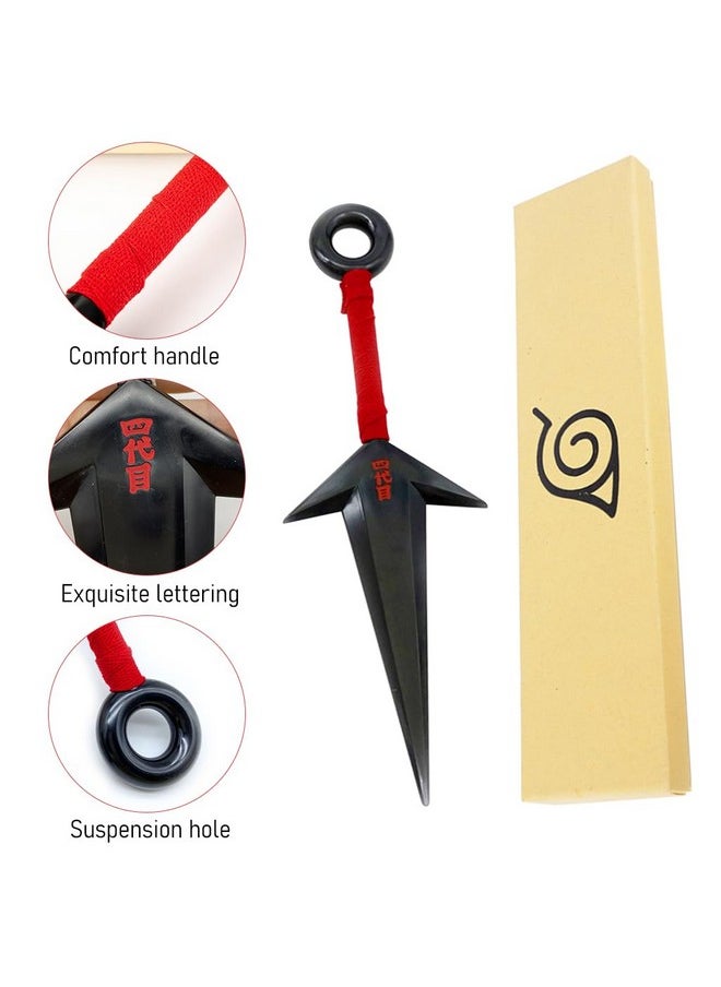 Zibuyu Naruto Kunai Cosplay Accessories Uchiha Itachi Cosplay Prop Pvc Kunai Japanese Ninja Training Tool Anime Merchandise Naruto (10.43 Inch) - Black