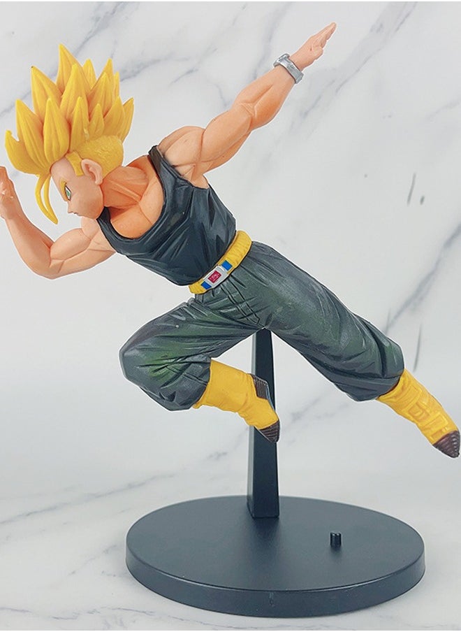 Dragon Ball Trunks Action Figure Decorative Resin Sculpture Home Decor Statue, Art Figurine Home Ornament Decoration for Office, Living Room, Bedroom, Book Shelf, TV Cabinet, Desktop