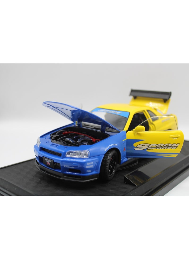 1:24 Scale Sports Car Diecast Model – Alloy Racing Toy with Sound & Light, Track Simulation Car for Kids & Collectors