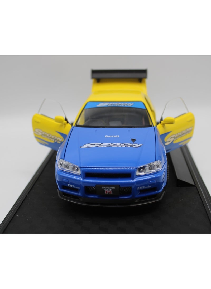 1:24 Scale Sports Car Diecast Model – Alloy Racing Toy with Sound & Light, Track Simulation Car for Kids & Collectors