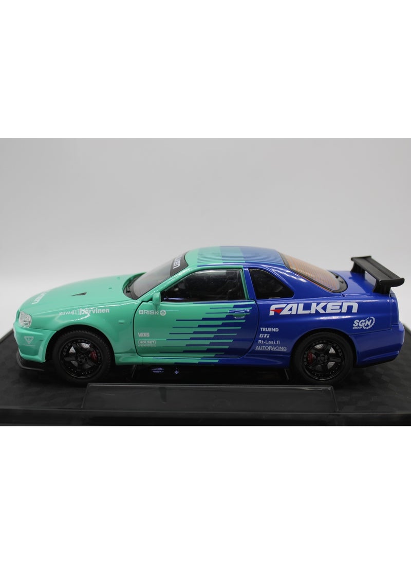 1:24 Diecast Metal Car Model – Alloy Sports Toy with Sound & Light, Track Racing Simulation Car for Kids & Collectors