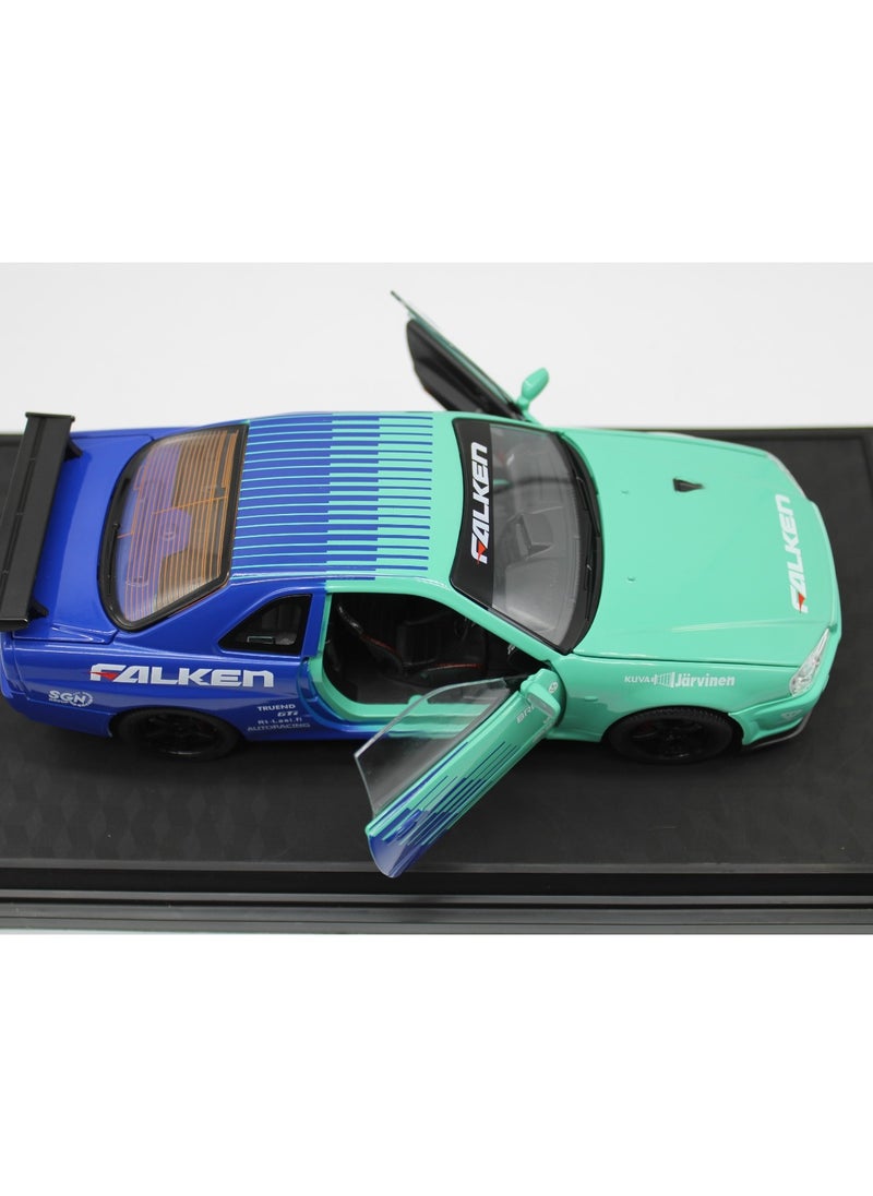 1:24 Diecast Metal Car Model – Alloy Sports Toy with Sound & Light, Track Racing Simulation Car for Kids & Collectors