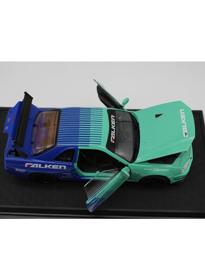 1:24 Diecast Metal Car Model – Alloy Sports Toy with Sound & Light, Track Racing Simulation Car for Kids & Collectors