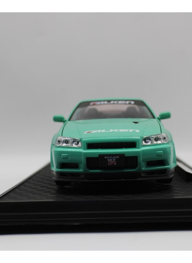 1:24 Diecast Metal Car Model – Alloy Sports Toy with Sound & Light, Track Racing Simulation Car for Kids & Collectors