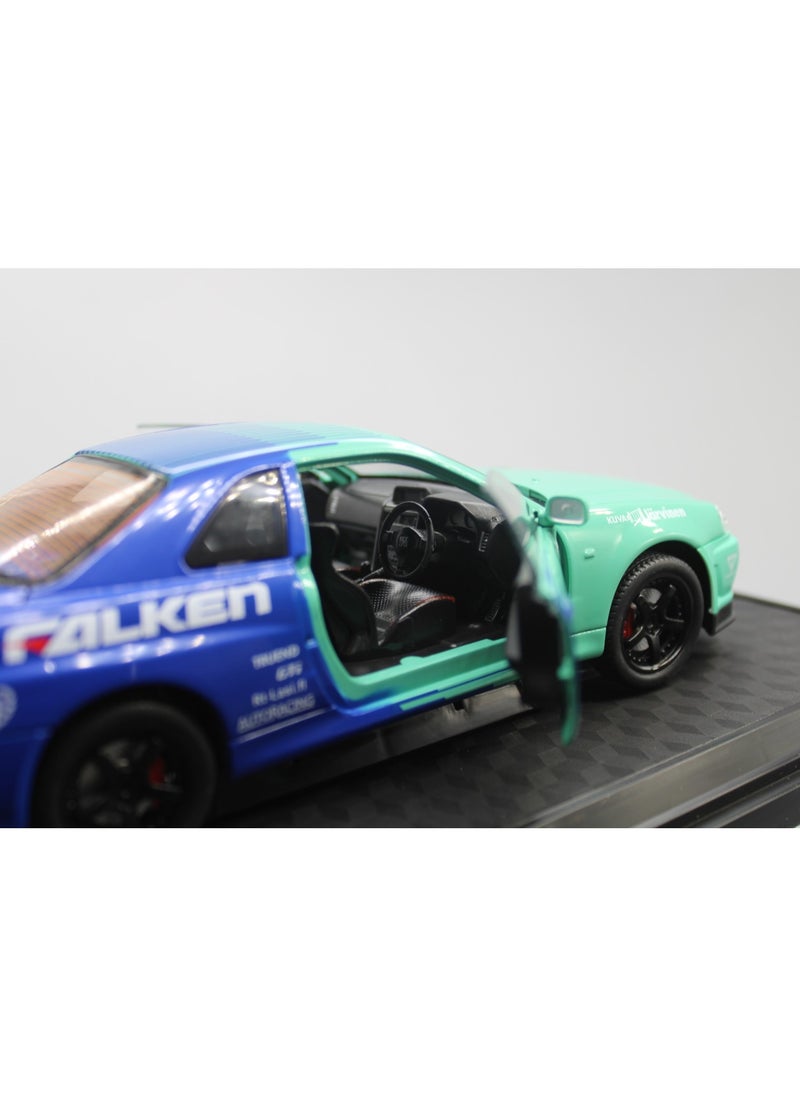 1:24 Diecast Metal Car Model – Alloy Sports Toy with Sound & Light, Track Racing Simulation Car for Kids & Collectors