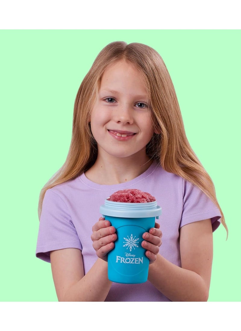 Chill Factor Disney Frozen Slushy Maker - Elsa | Reusable Cup | Homemade Frozen Slushies | Portable Slushy Maker | Squeeze Cup | DIY Milkshake Maker | Fun Gift for Kids