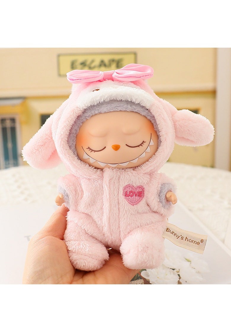 LABUBU Doll Second generation sitting Smile with 1 pieces of doll clothes PopMart