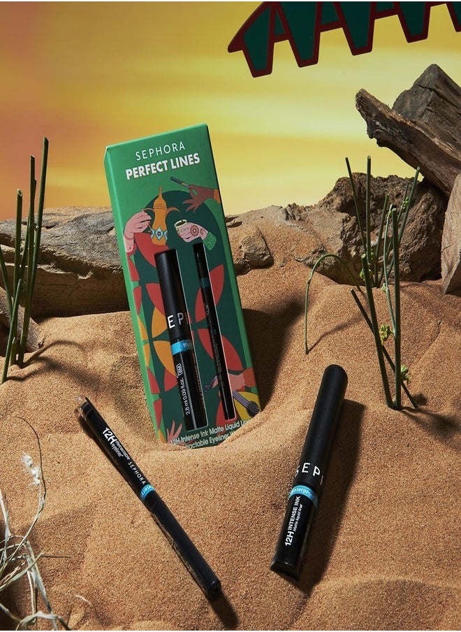 Sephora Collection Perfect Lines Eyeliner Set – Long-Wear, Smudge-Proof Pencil & Liquid Liners for Precision and Bold Definition