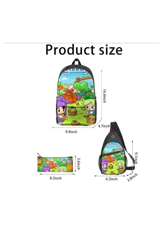 Universal cartoon new three-piece schoolbag - 1209