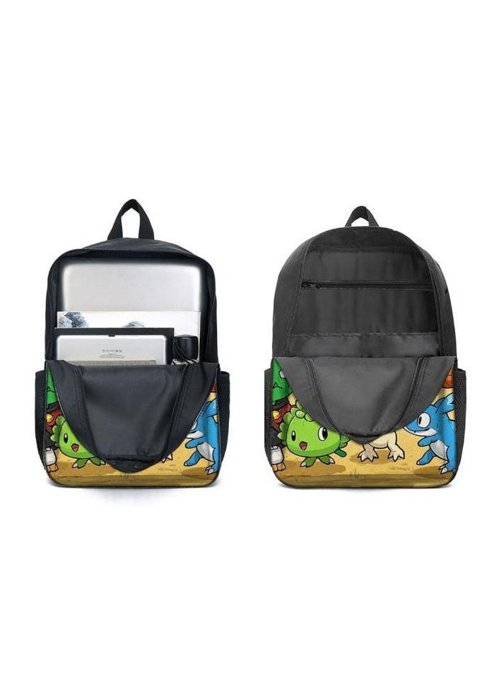 Cartoon three-piece schoolbag with zipper - 331