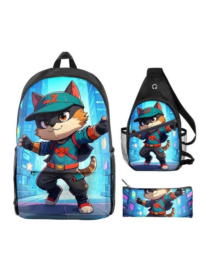 Universal cartoon new three-piece schoolbag - 1474