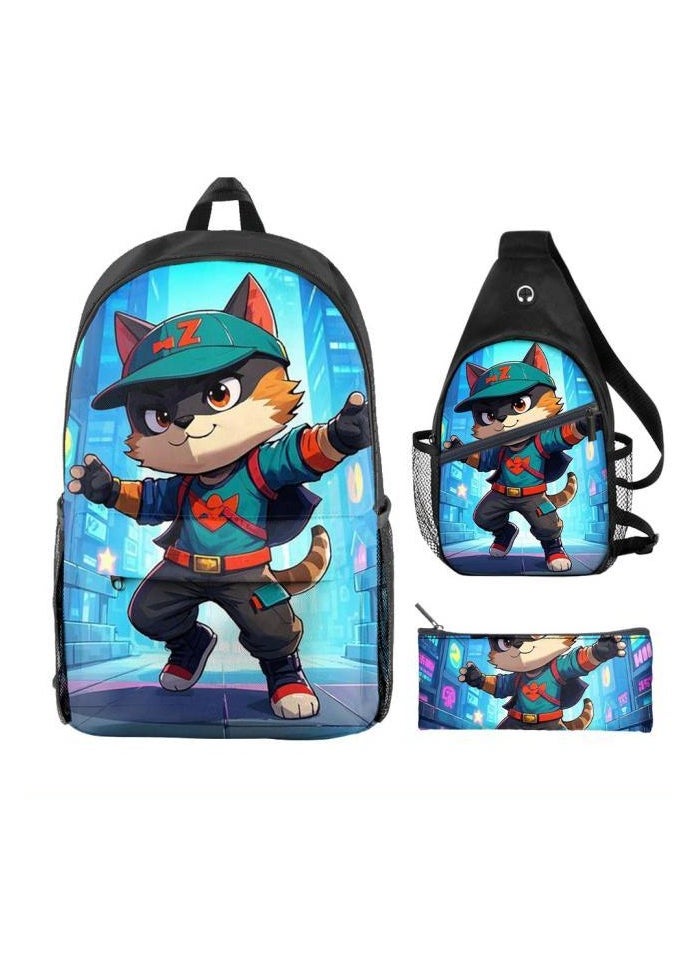 Universal cartoon new three-piece schoolbag - 1474
