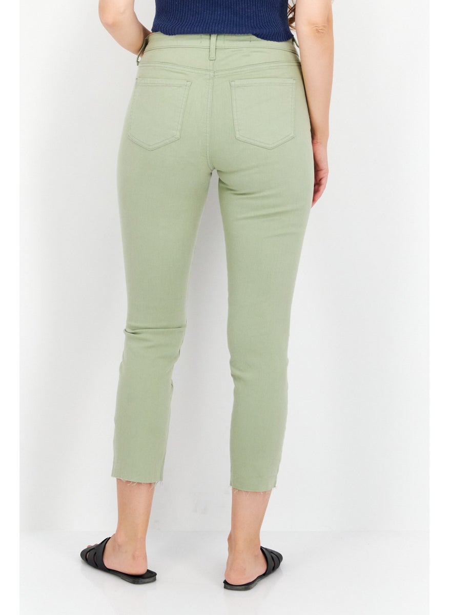 Women Regular Fit High Rise Stretch Legging Jeans, Olive