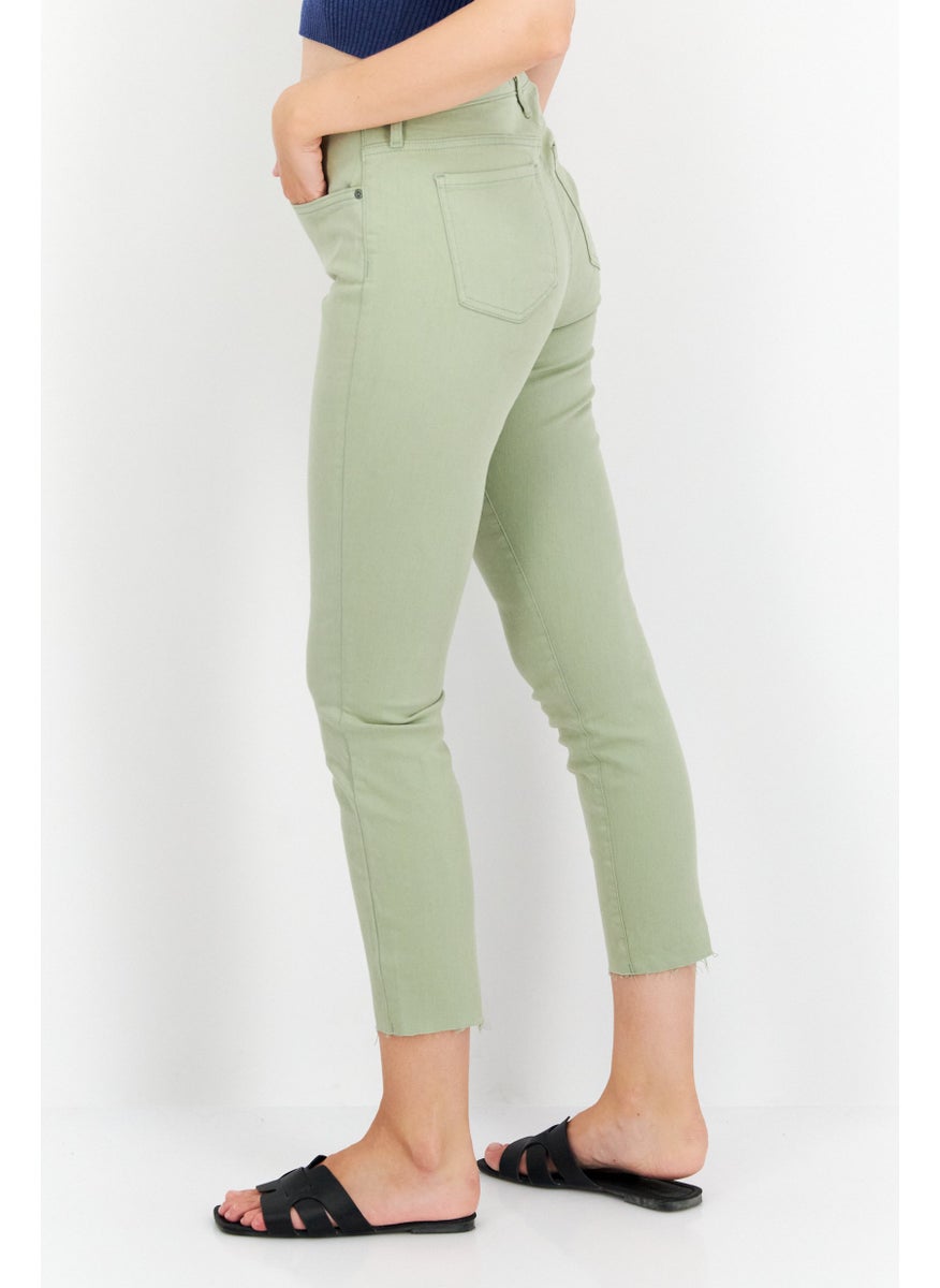 Women Regular Fit High Rise Stretch Legging Jeans, Olive