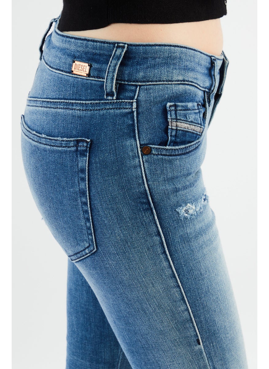 Women Super Slim Skinny Jeans, Blue
