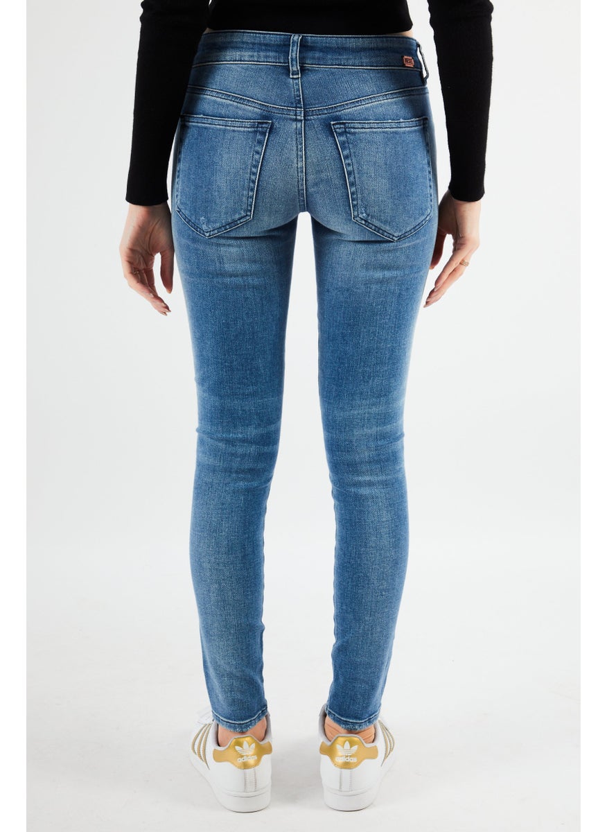 Women Super Slim Skinny Jeans, Blue