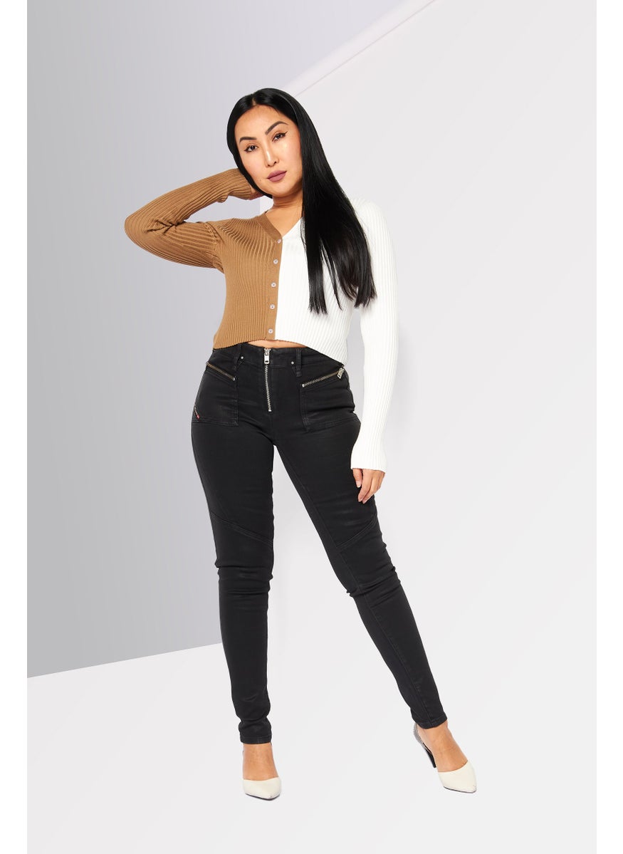 Women Super Skinny Fit Solid Stretchable Jeans, Black