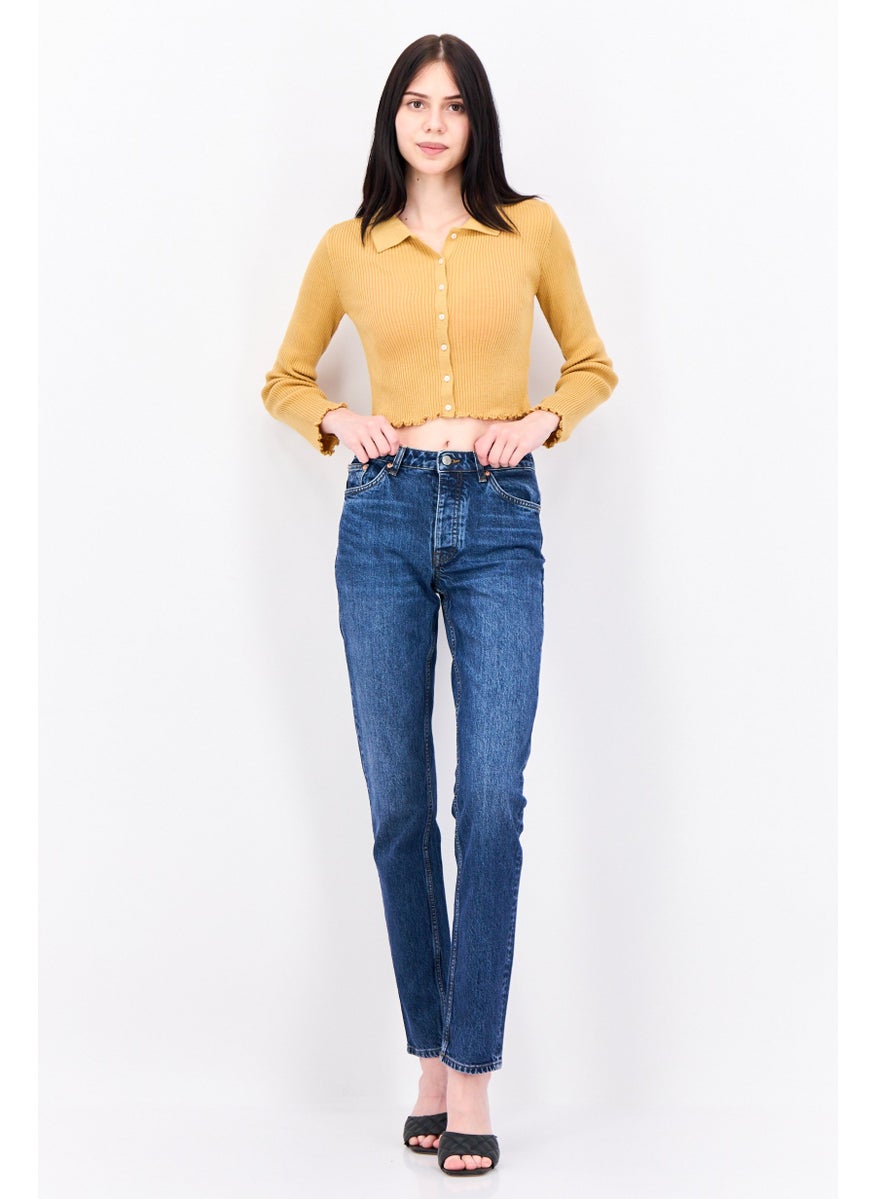 Women Regular Fit Washed Stretchable Jeans, Blue
