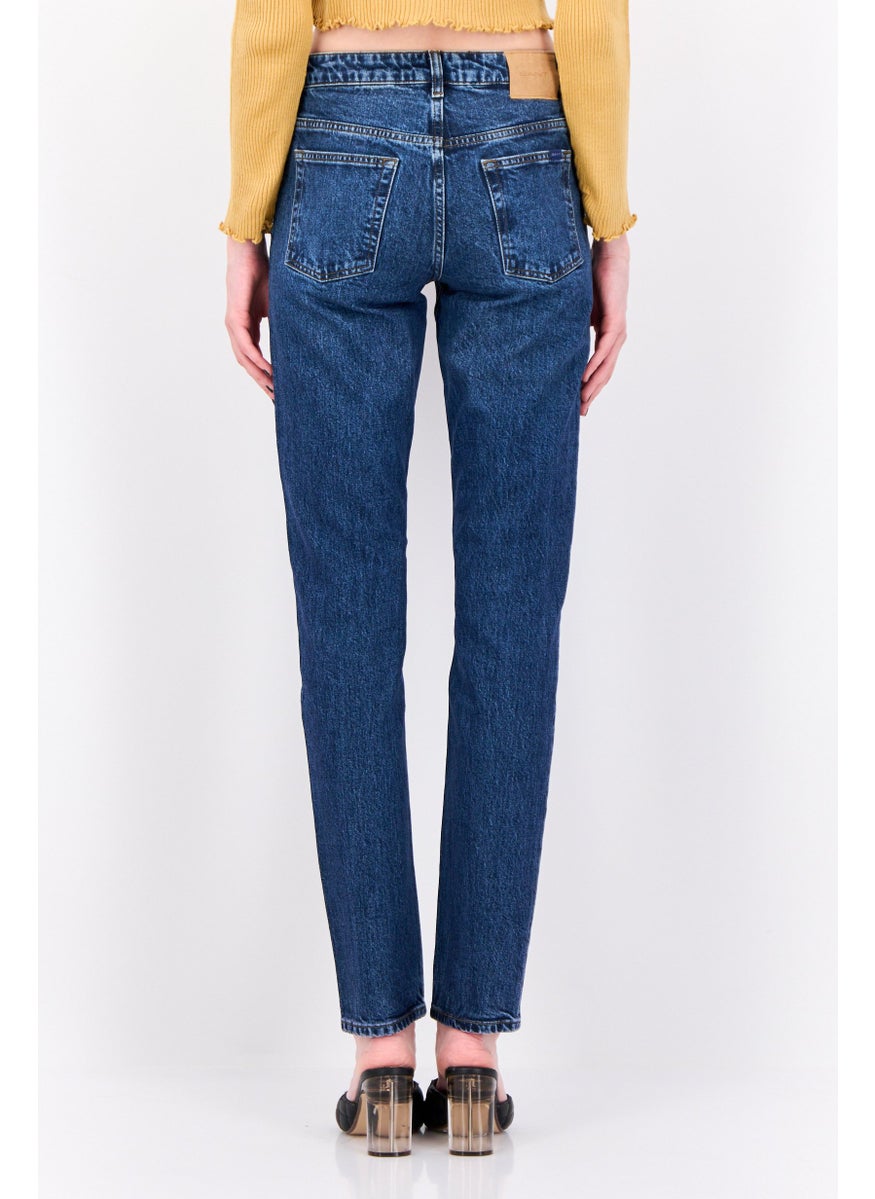 Women Regular Fit Washed Stretchable Jeans, Blue