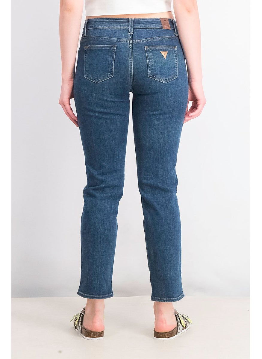 Women Slim Fit Plain Stretchable Denim, Blue
