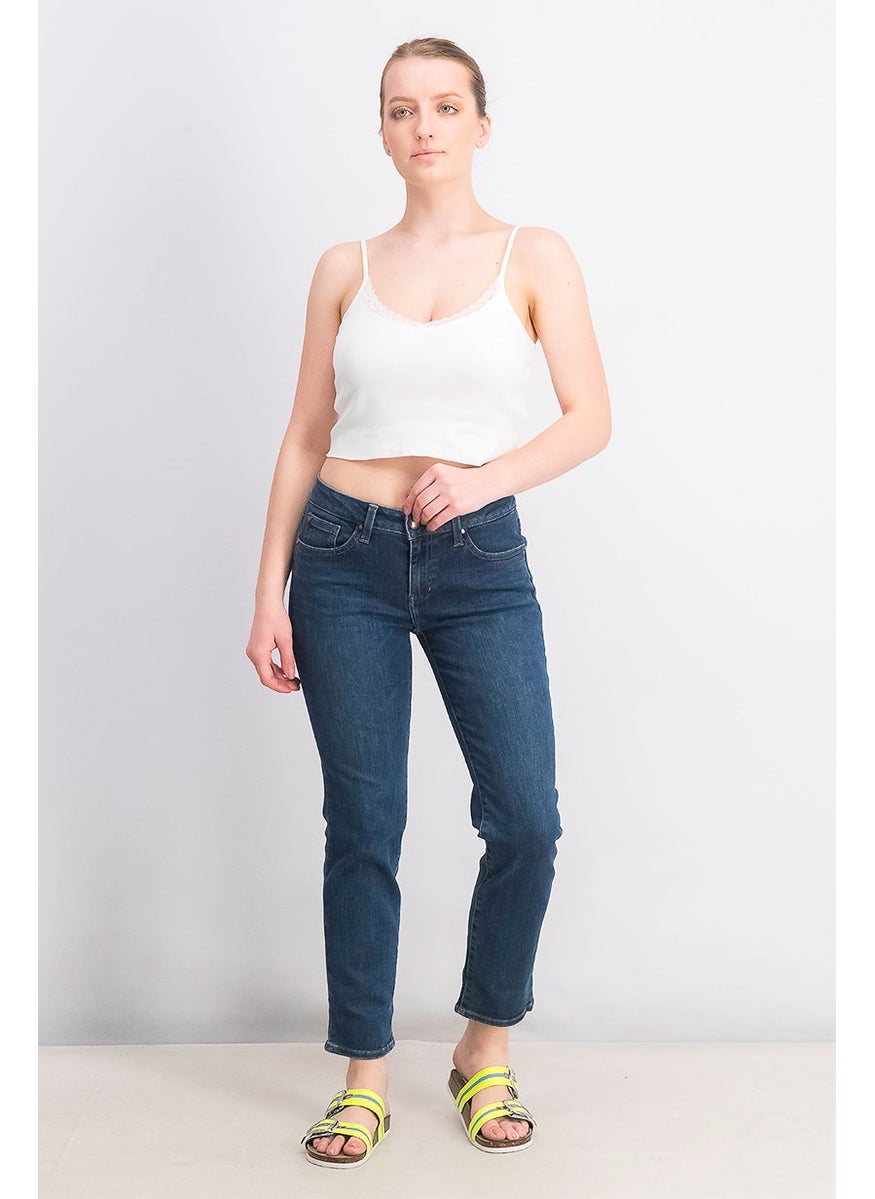 Women Slim Fit Plain Stretchable Denim, Blue