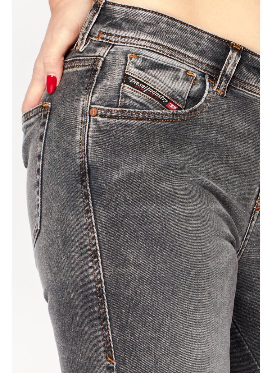 Women 2017 SLANDY Super Skinny Fit Washed Stretchable Jeans, Charcoal