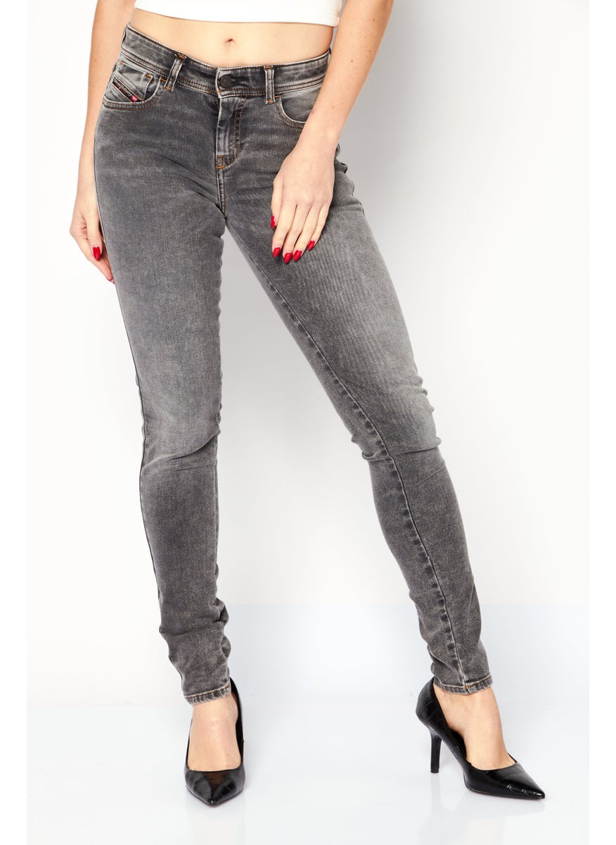 Women 2017 SLANDY Super Skinny Fit Washed Stretchable Jeans, Charcoal