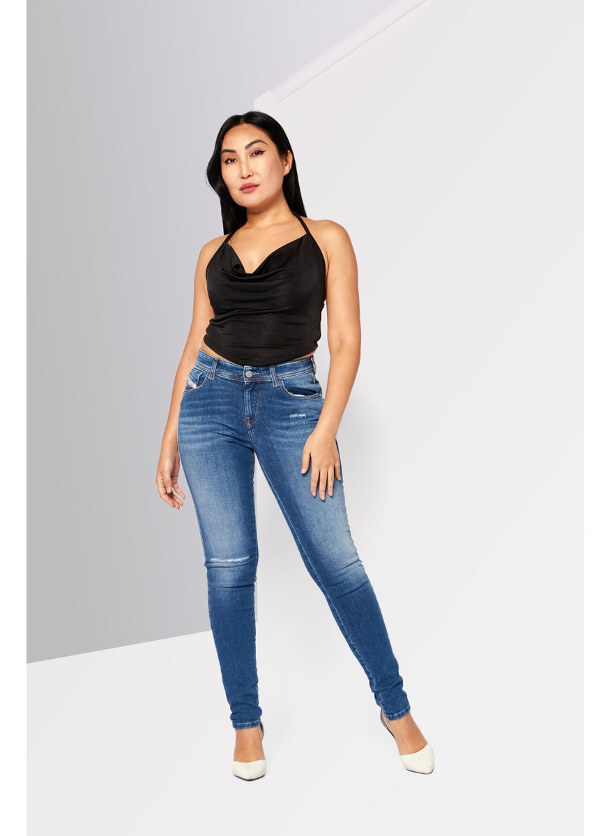 Women 2017 SLANDY Super Skinny Fit Wash Stretchable Denim, Blue