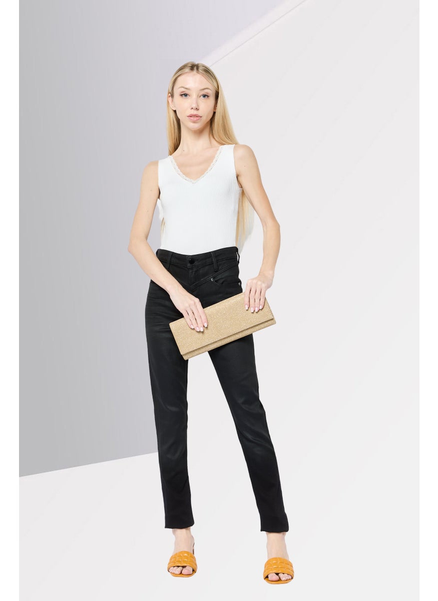 Women Skinny Fit Plain Stretchable Denim Jeans, Black