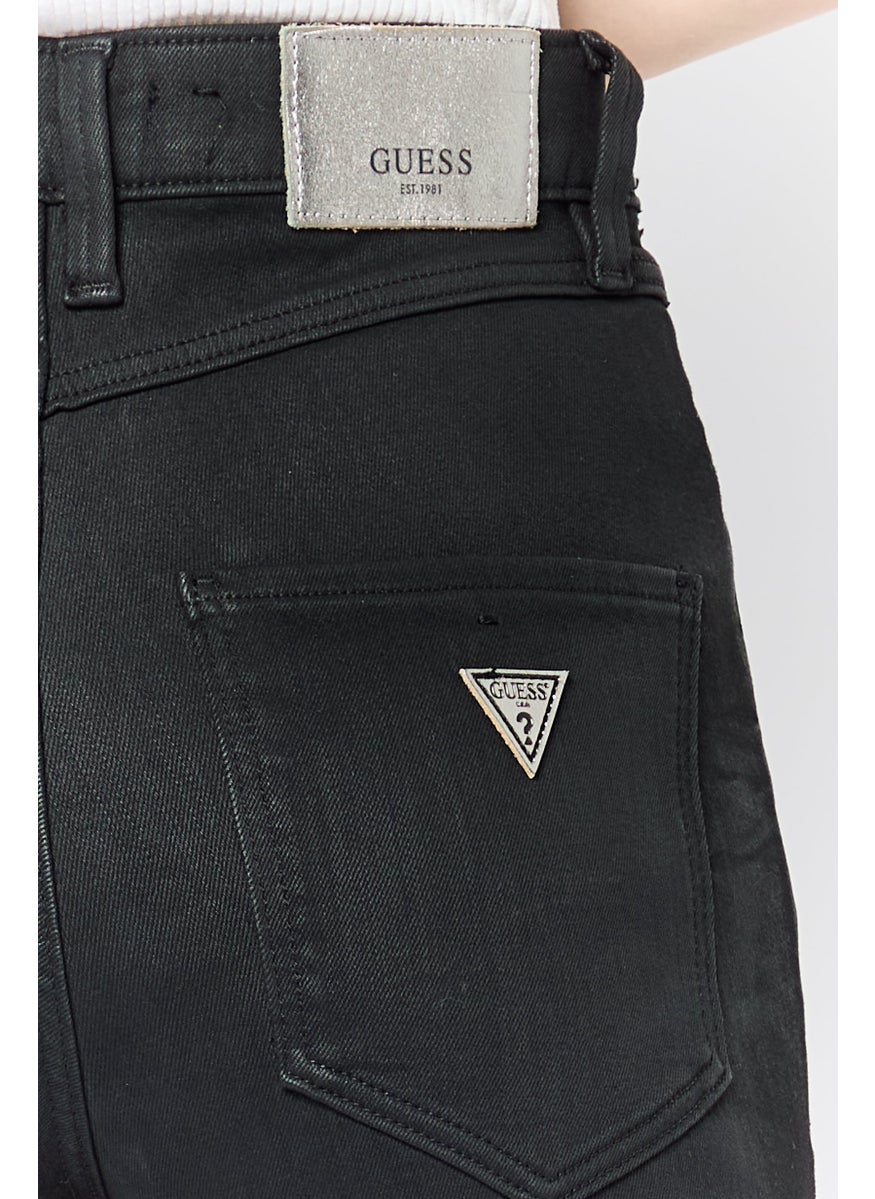 Women Skinny Fit Plain Stretchable Denim Jeans, Black