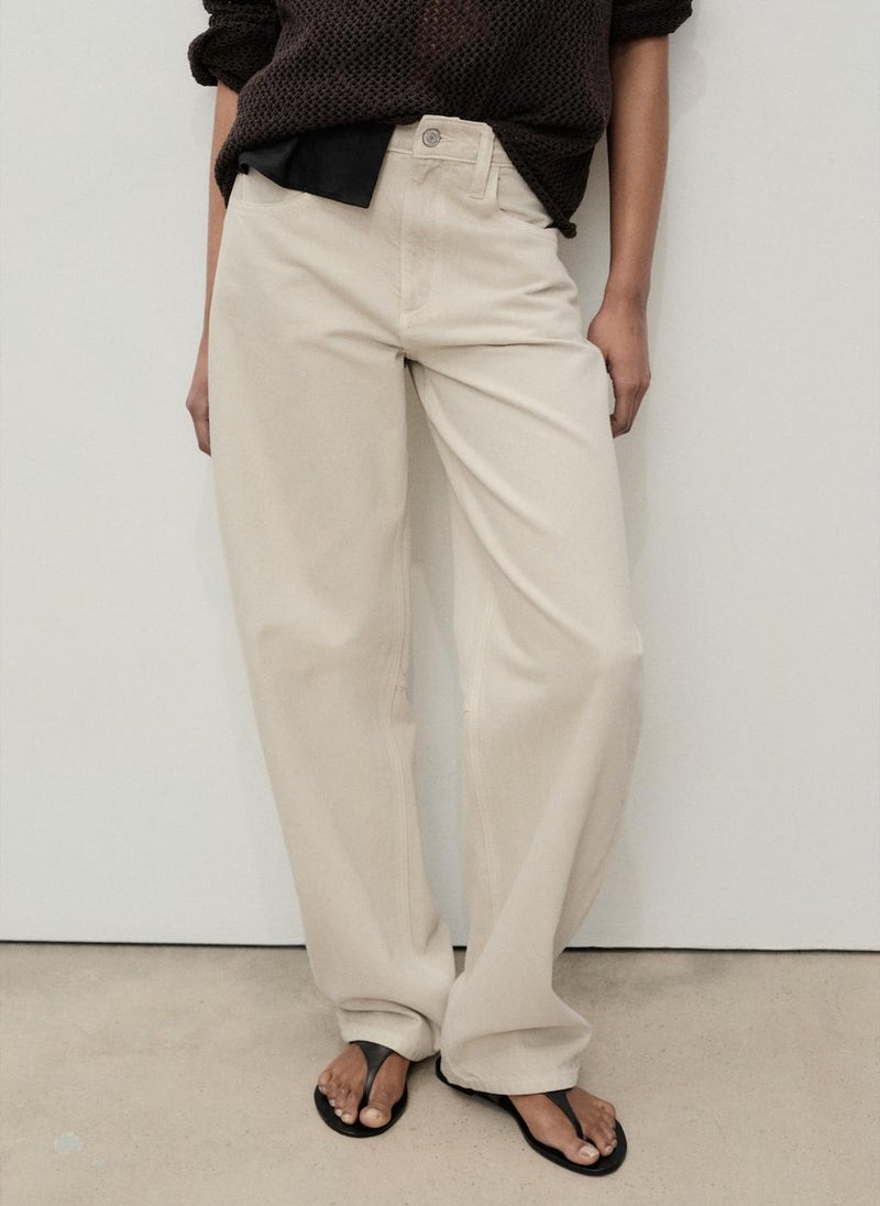 Casual High-Rise Balloon Jeans