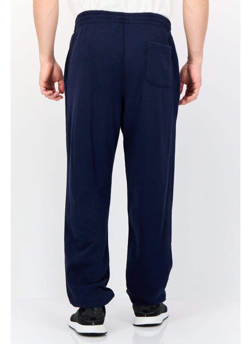Men Regular Fit Embroidered Logo Sweatpants, Navy