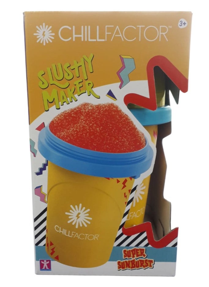 Chill Factor Slushy Maker, Assorted 1 Piece (Color May Vary)|Reusable Cup | Homemade Frozen Slushies | Portable Slushy Maker | Squeeze Cup | DIY Milkshake Maker | Fun Gift for Kids