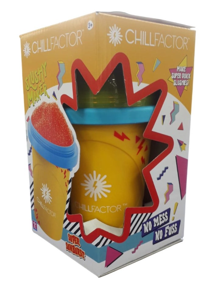 Chill Factor Slushy Maker, Assorted 1 Piece (Color May Vary)|Reusable Cup | Homemade Frozen Slushies | Portable Slushy Maker | Squeeze Cup | DIY Milkshake Maker | Fun Gift for Kids