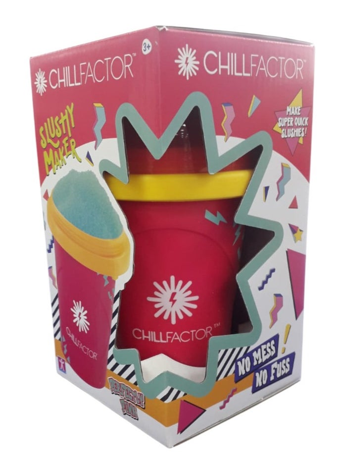 Chill Factor Slushy Maker, Assorted 1 Piece (Color May Vary)|Reusable Cup | Homemade Frozen Slushies | Portable Slushy Maker | Squeeze Cup | DIY Milkshake Maker | Fun Gift for Kids