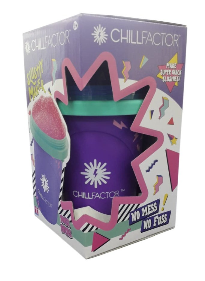 Chill Factor Slushy Maker, Assorted 1 Piece (Color May Vary)|Reusable Cup | Homemade Frozen Slushies | Portable Slushy Maker | Squeeze Cup | DIY Milkshake Maker | Fun Gift for Kids