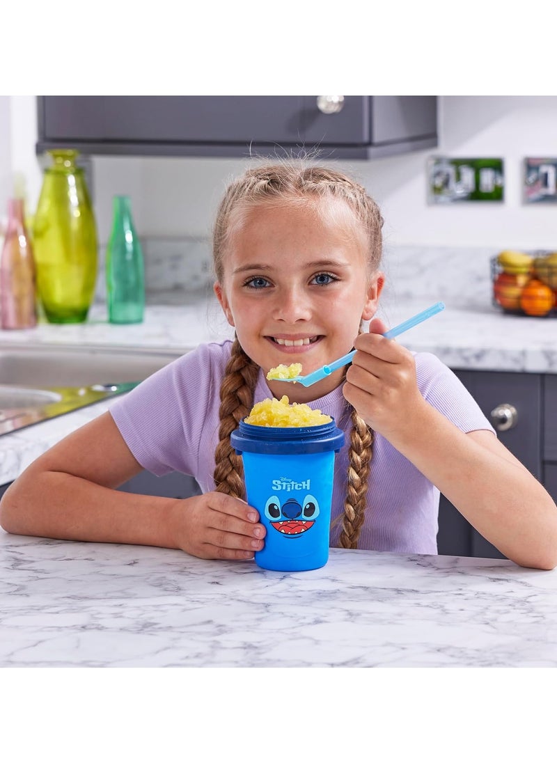 Chill Factor Disney Stitch Slushy Maker - Stitch | Reusable Cup | Homemade Frozen Slushies | Portable Slushy Maker | Squeeze Cup | DIY Milkshake Maker | Fun Gift for Kids