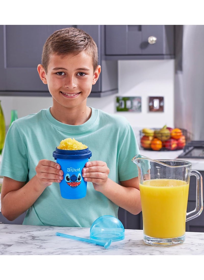 Chill Factor Disney Stitch Slushy Maker - Stitch | Reusable Cup | Homemade Frozen Slushies | Portable Slushy Maker | Squeeze Cup | DIY Milkshake Maker | Fun Gift for Kids