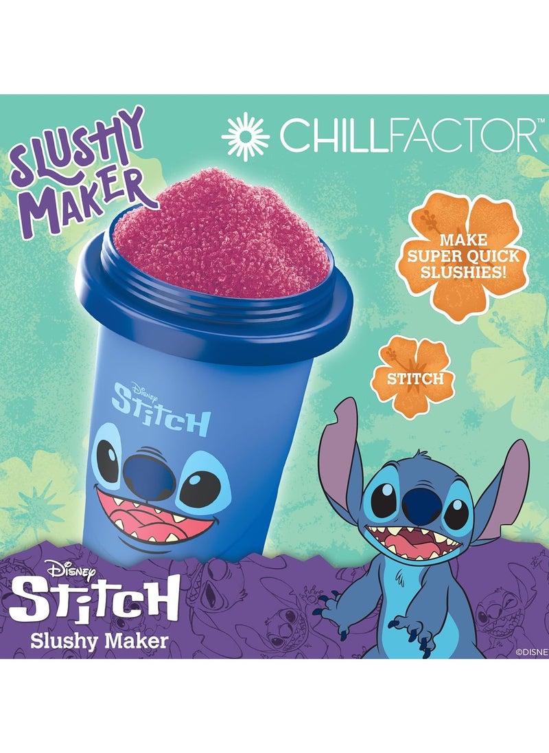 Chill Factor Disney Stitch Slushy Maker - Stitch | Reusable Cup | Homemade Frozen Slushies | Portable Slushy Maker | Squeeze Cup | DIY Milkshake Maker | Fun Gift for Kids