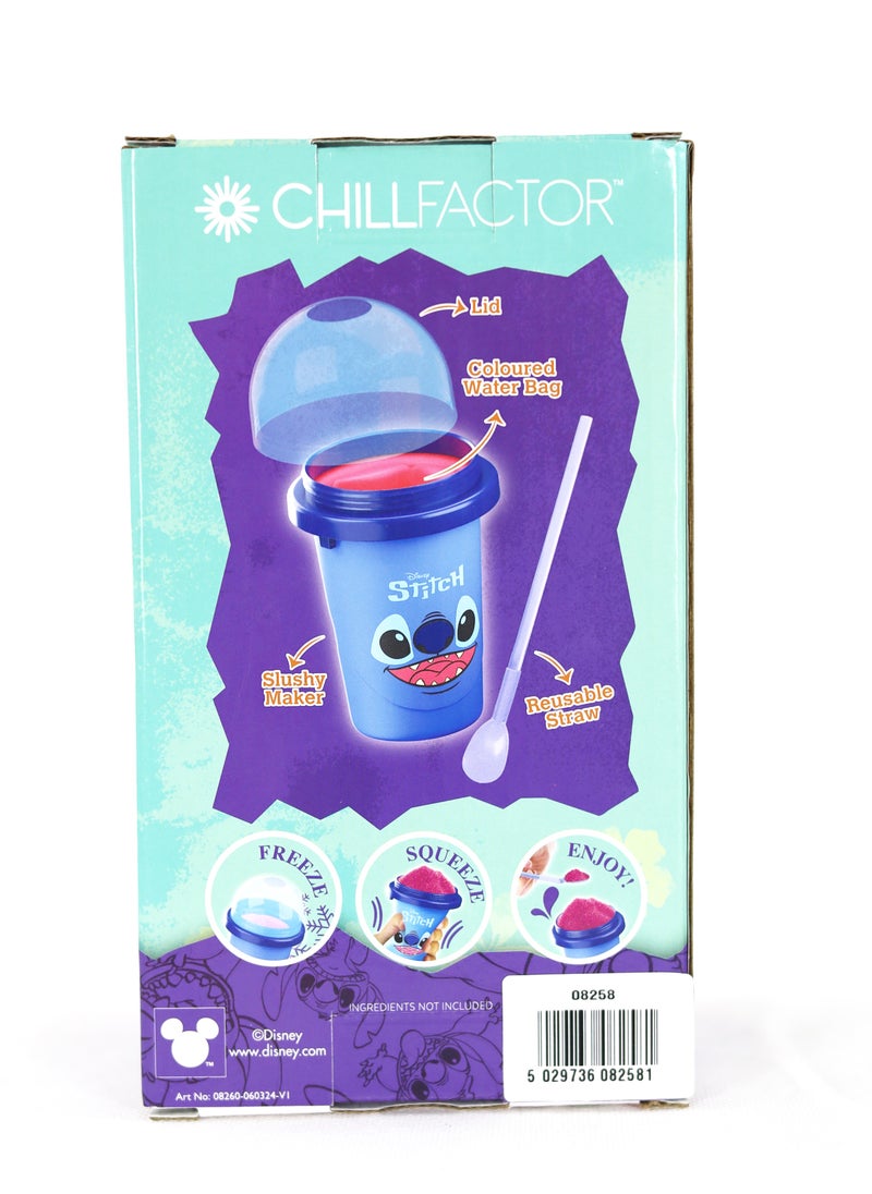 Chill Factor Disney Stitch Slushy Maker - Stitch | Reusable Cup | Homemade Frozen Slushies | Portable Slushy Maker | Squeeze Cup | DIY Milkshake Maker | Fun Gift for Kids