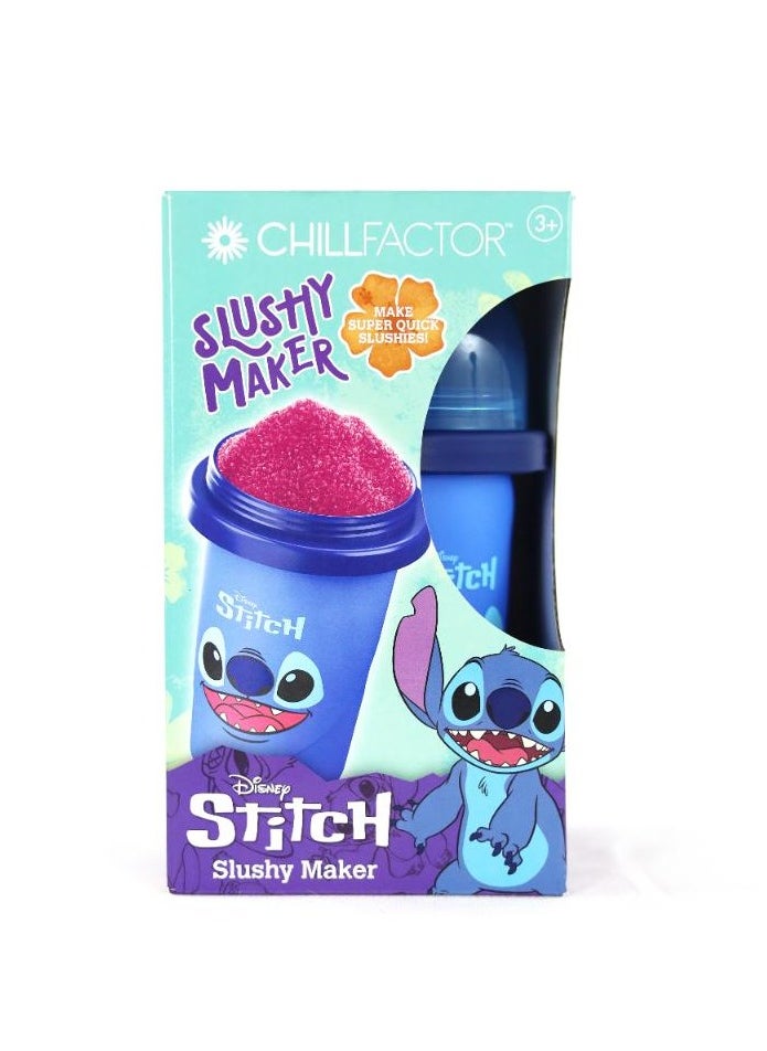 Chill Factor Disney Stitch Slushy Maker - Stitch | Reusable Cup | Homemade Frozen Slushies | Portable Slushy Maker | Squeeze Cup | DIY Milkshake Maker | Fun Gift for Kids