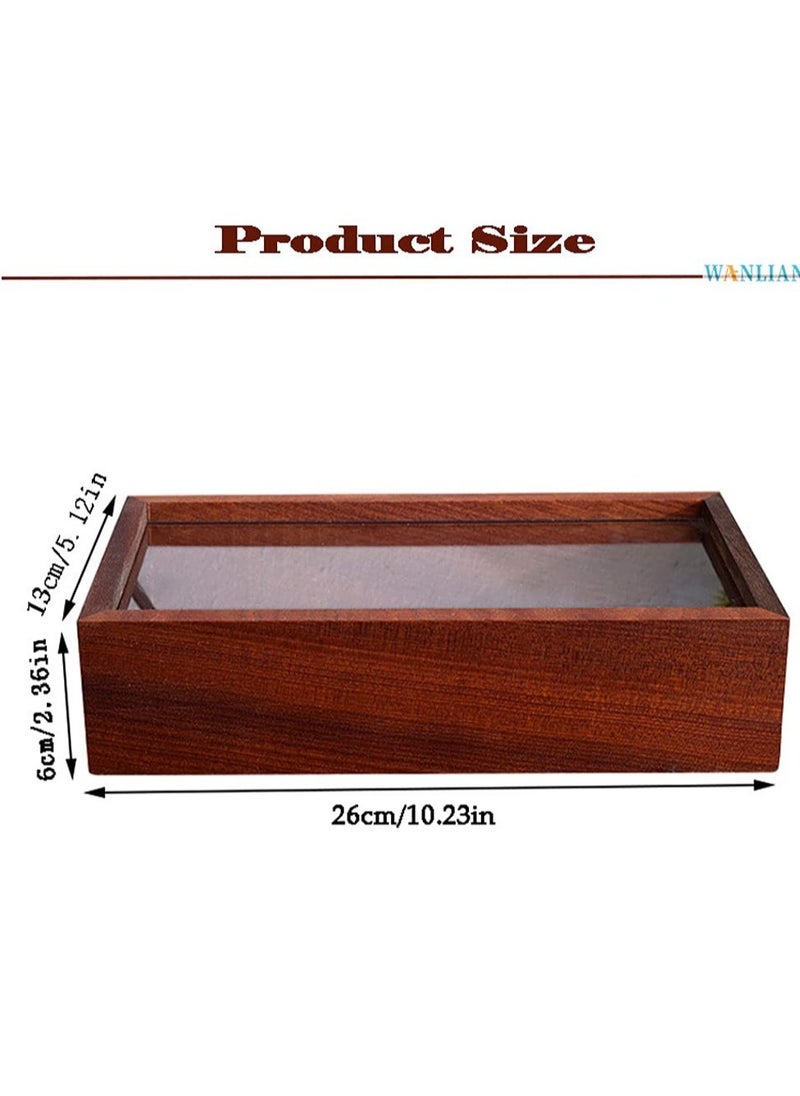 Shadow Photo Frame, Wooden Double-Sided High-Definition Plexiglass Storage Box, Shattered Resistant Glass and Drawer, for  Dried Flowers, Specimens, Handicrafts, and Photos
