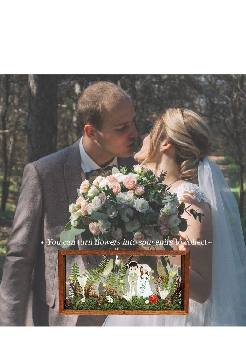 Shadow Photo Frame, Wooden Double-Sided High-Definition Plexiglass Storage Box, Shattered Resistant Glass and Drawer, for  Dried Flowers, Specimens, Handicrafts, and Photos