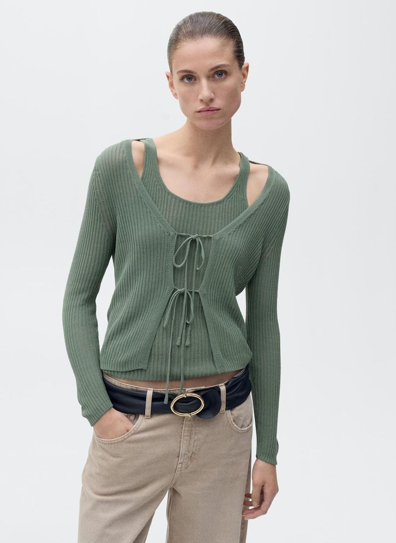 Casual Chunky Rib-Knit Top