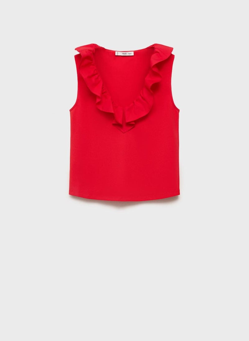 Cotton Top With Ruffles